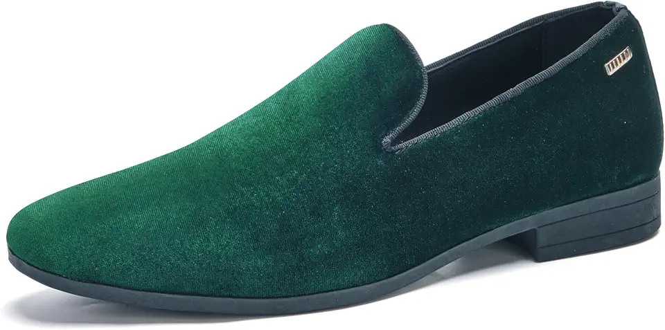 Men's Dark Green Suede Driving Loafers