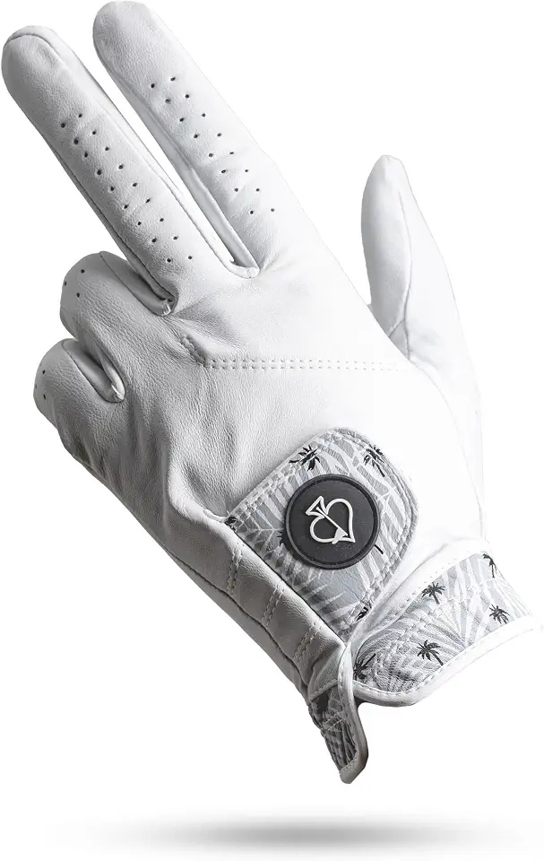 Pins & Aces - Golf Glove Design - Premium AAA Cabretta Leather, Long-Lasting Durable Tour Glove for Men or Women - Premium Leather Golf Glove Left & Right Hand