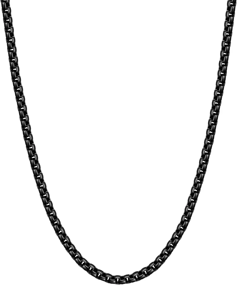 Men's Black Pendant Necklace