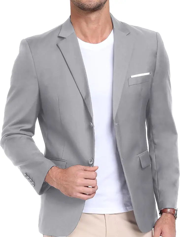 Mens Suit Jacket Slim Fit Blazer for Men Business Casual Sport Coat | Classic Fit, 2 Button Long Sleeve, Formal Prom Homecoming Party Suit Jackets for Wedding, Daily Casual Sport Coats for Men