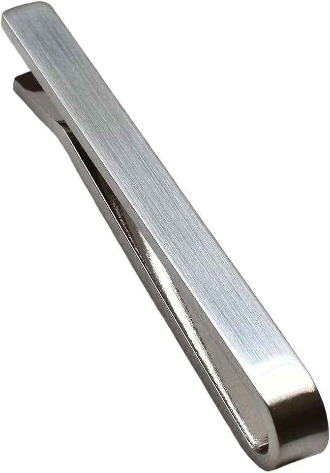 [TAVARAT] Tie Clips for Men, Black Silver Tie Bar Tie Pin made in japan Tps-014