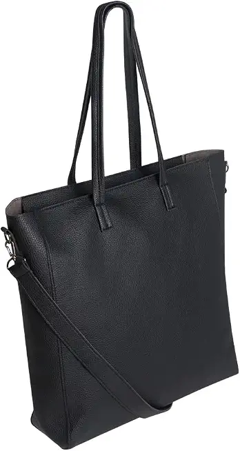 Big Messenger Shoulder Bag for Men – Vegan Leather Laptop Bag for Women Fits 16In Laptop – Crossbody Bag with Shoulder Strap Included – Black Crossbody Bag for Office, School