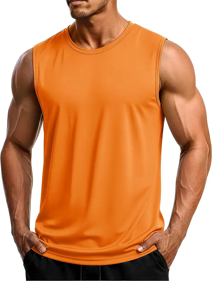 MAGCOMSEN Men's UPF 50+ Tank Tops Quick Dry Workout Gym Sleeveless Muscle Shirts Summer Beach Swim Shirt
