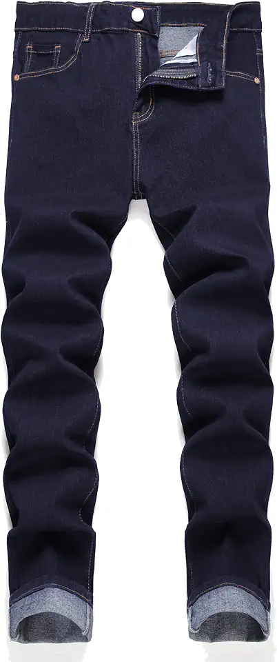 Men's Dark Blue Distressed Jeans