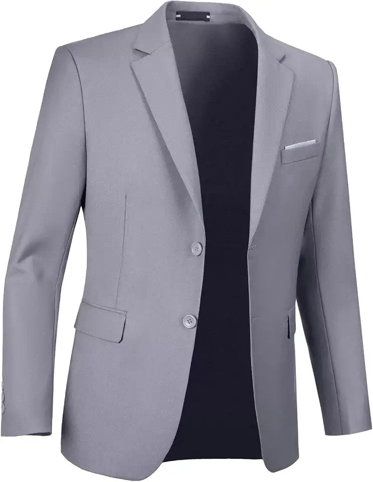 Global Recycled Standard Mens Suit Jackets Slim Fit Blazers Suit Separates Sport Coats Wedding Prom | Slim Fit Mens Suit Jackets 2 Buttons Single Breasted Blazers Casual Sport Coats with Pockets for Wedding Prom Party Working