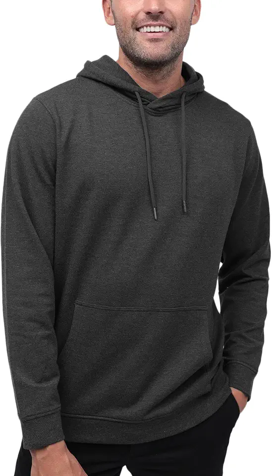 Pullover Hoodie for Men Casual Cotton Blend Sweatshirt Lightweight