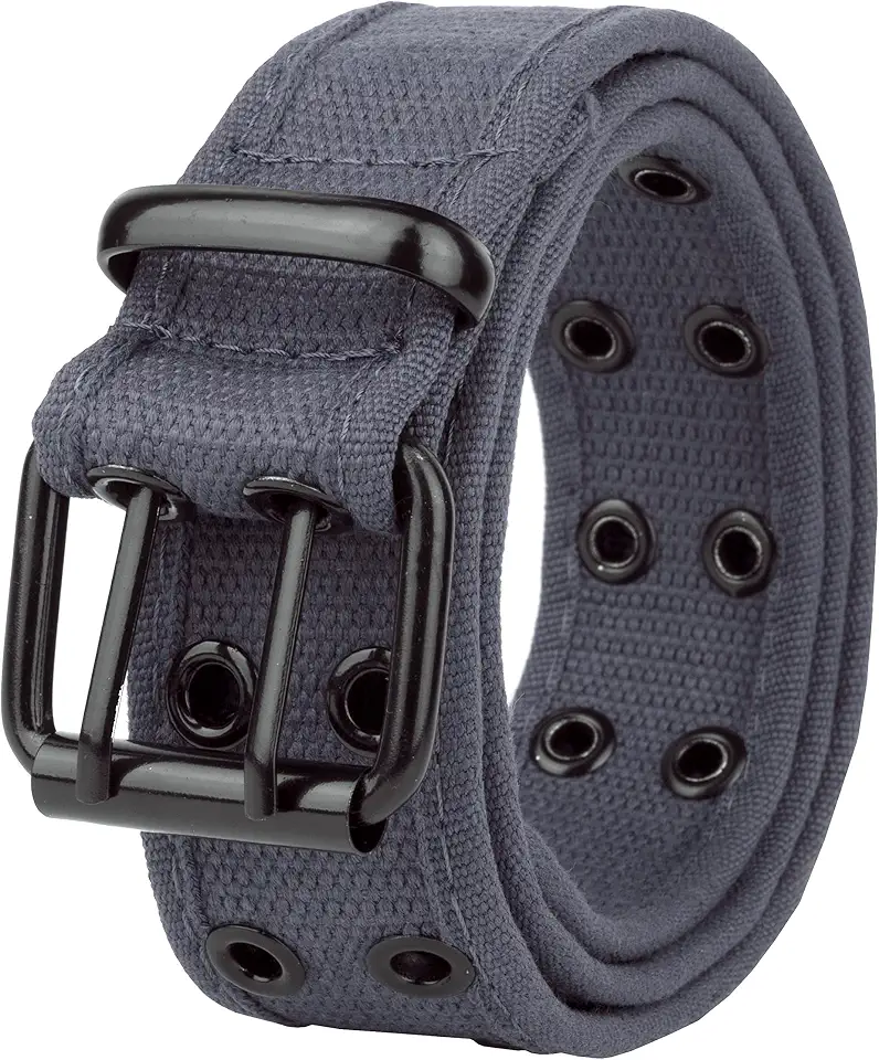 Men's Grey Grommet Belt