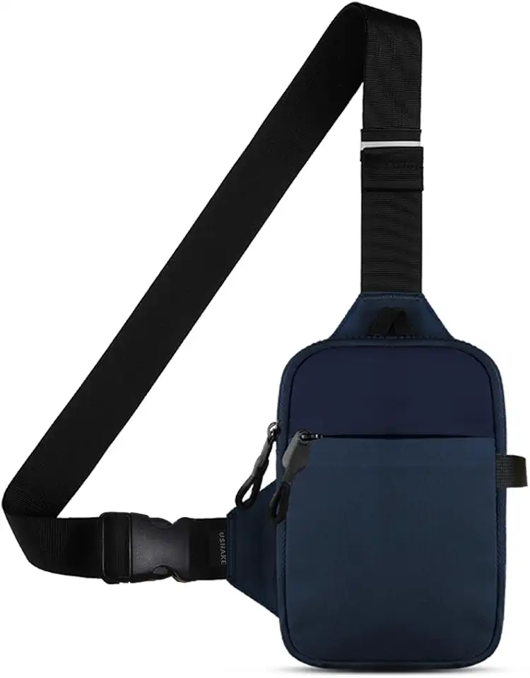 Men's Navy Blue Nylon Crossbody Bag