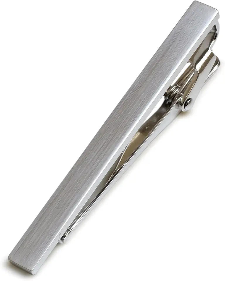 [TAVARAT] Tie Clip Tie Clips for Men Black Silver Tie Bar Tie Pin Tps-043