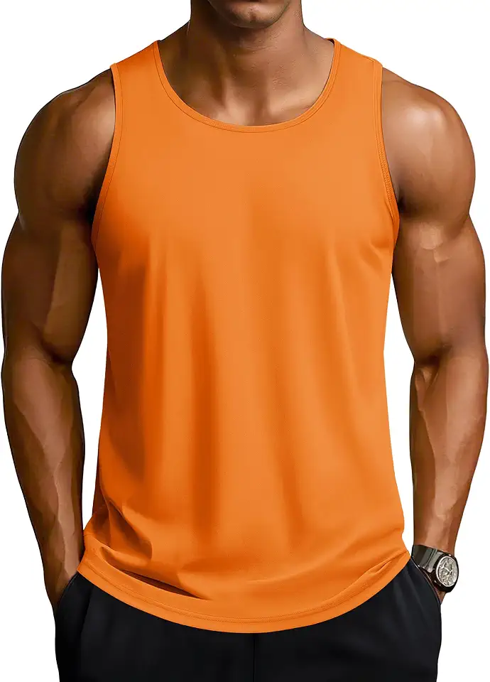 TACVASEN Men's Workout Tank Tops Sleeveless UPF 50+ Summer Sun Shirts Quick Dry for Running Swim Gym Beach