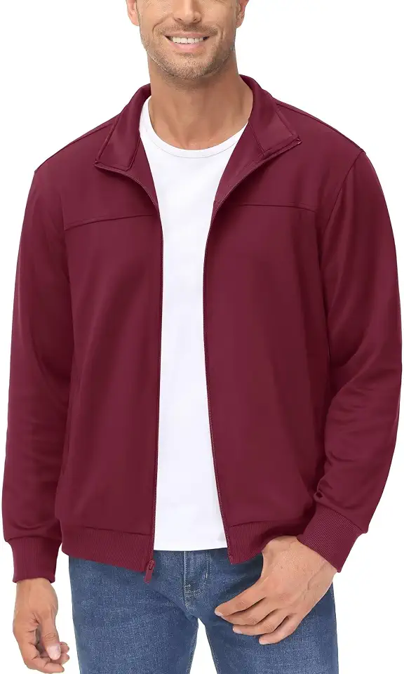 MAGCOMSEN Men's Track Jackets Lightweight Full-Zip Casual