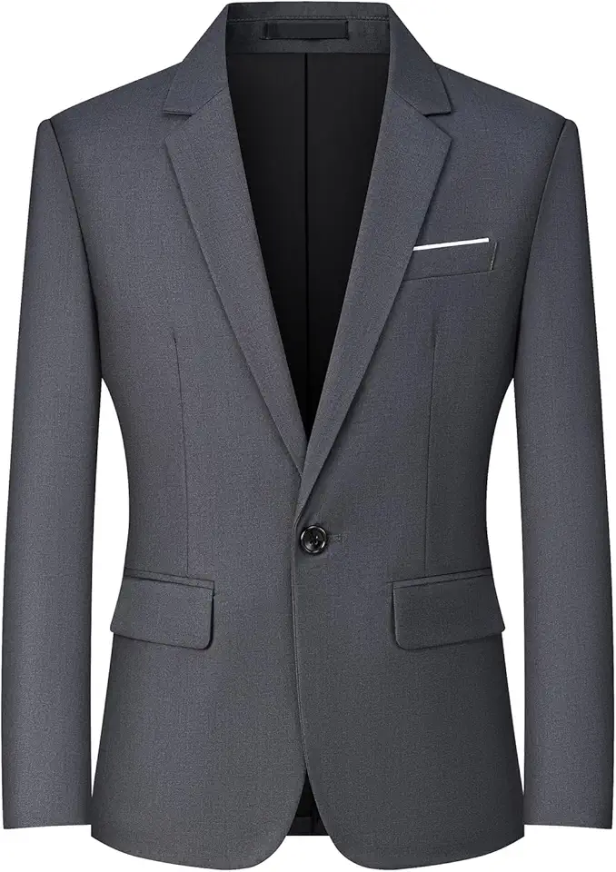 Mylldey Mens Blazers Slim Fit Business Casual Men Suit Sport Coat One Button Travel Blazer Lightweight Suit Jacket