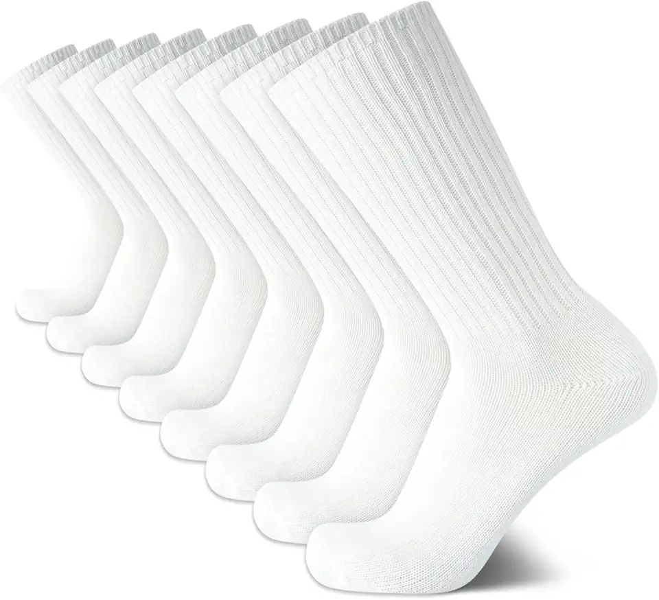 Calvin Klein Mens 8 Pack Cotton Cushioned Athletic Crew Socks