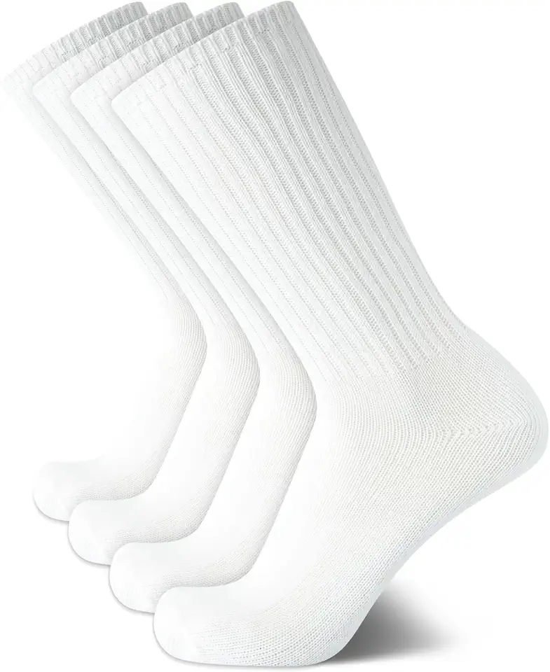 Calvin Klein Mens 4 Pack Performance Cotton Cushioned Mid-Calf Crew Socks