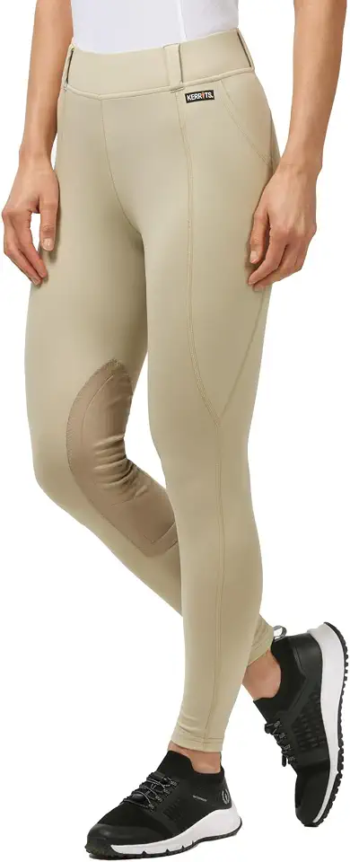 Kerrits Women's Performance Knee Patch Horse Riding Tights β Breathable Lightweight Equestrian Schooling Leggings, Pockets