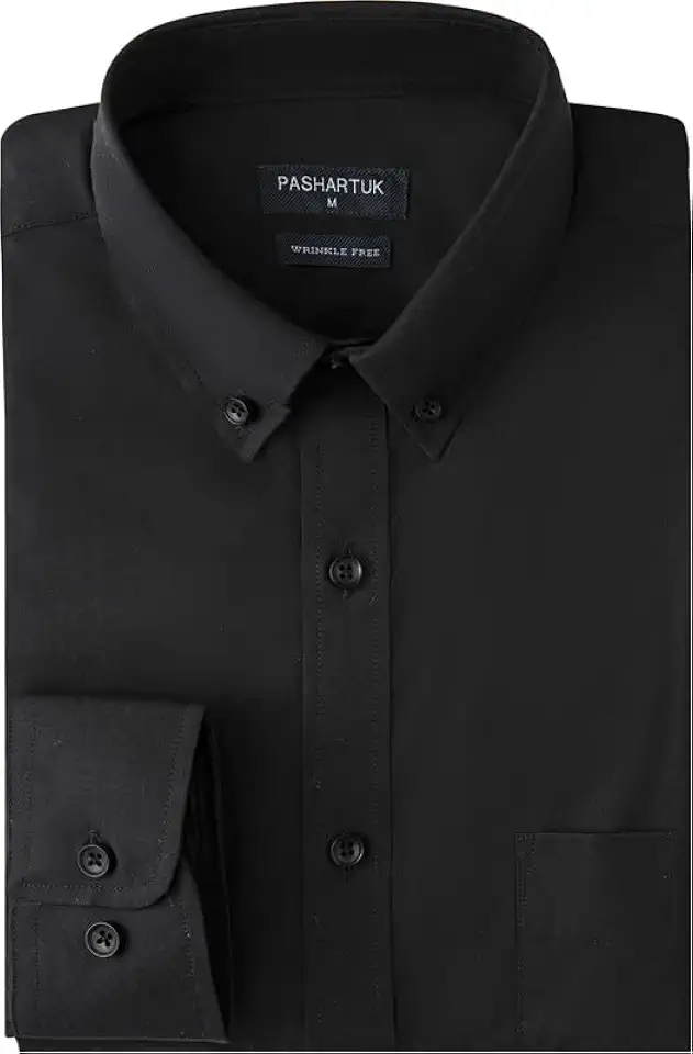PASHARTUK Wrinkle Free Regular Fit Mens Button Down Shirts Long Sleeve Dress Shirts for Men