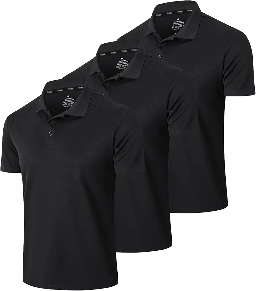 Gaiatiger Men’s 1/3 Pack Polo Shirt Athletic Short Sleeve Golf Shirt