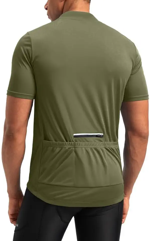 Men's Sage Green Short Sleeve Cycling Jersey