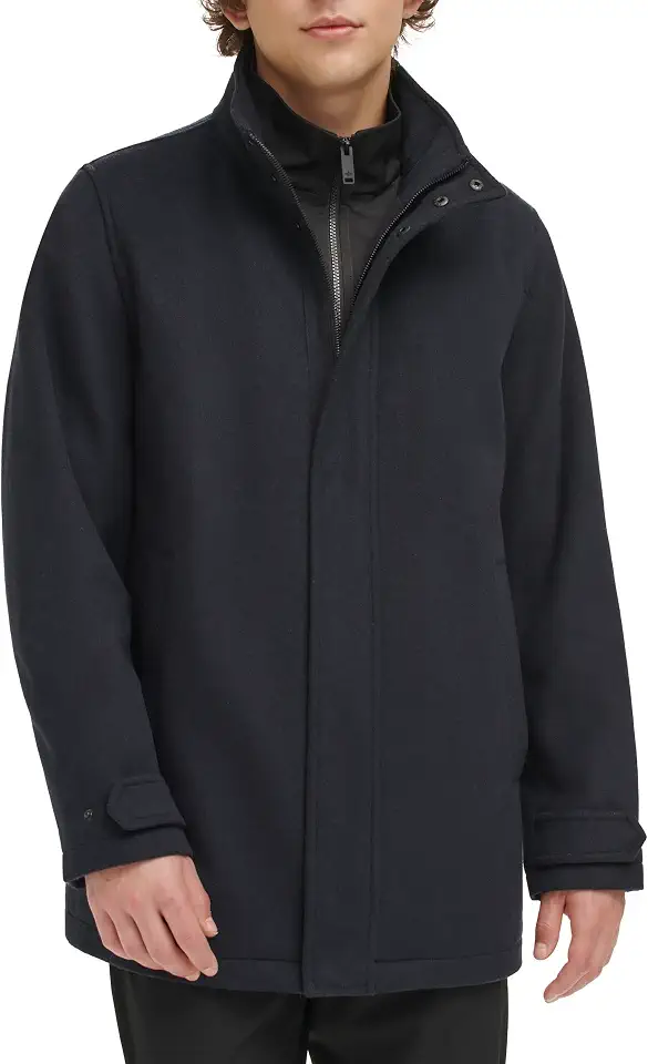 Dockers Men's Wool Melton Full Length Duffle Coat