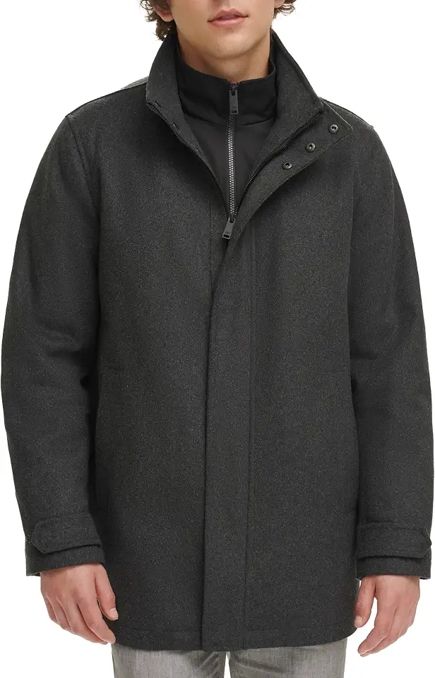 Dockers Men's Wool Melton Full Length Duffle Coat
