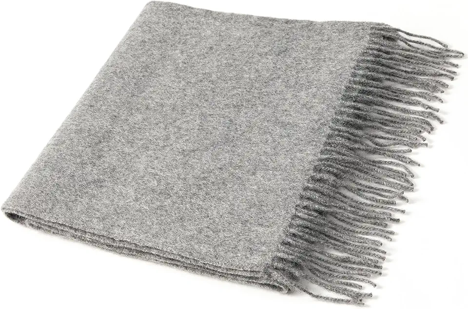 Villand Pure 100% Cashmere Scarf with Fringed Edges, Ultra Soft Large Cashmere Shawl Wrap for Women and Men