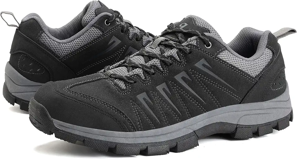 OL OUTJET LEGEND Men's Waterproof Hiking Shoes Leather Low Top