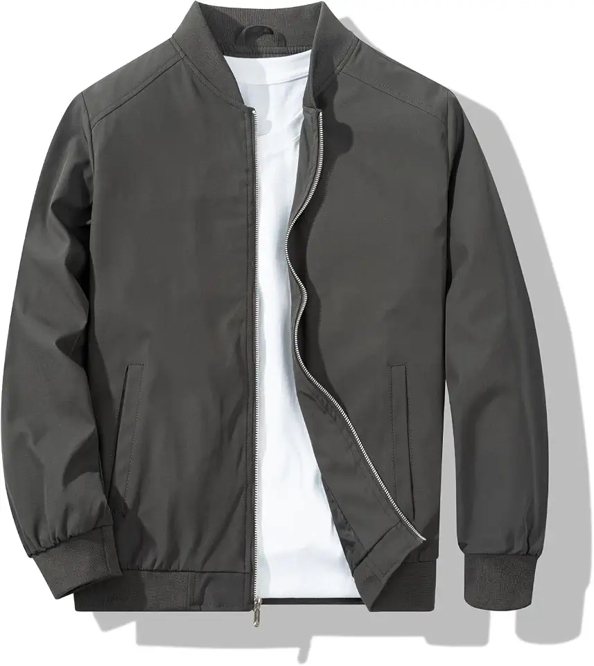 Men's Bomber Jacket Fashion Stylish Lightweight Windbreaker Spring Fall Casual Jackets for Men