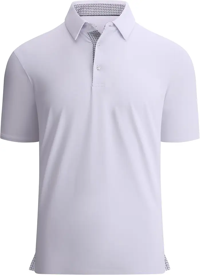 Alex Vando Mens Golf Shirt Quick-Dry Solid Short Sleeve Polo Shirts
