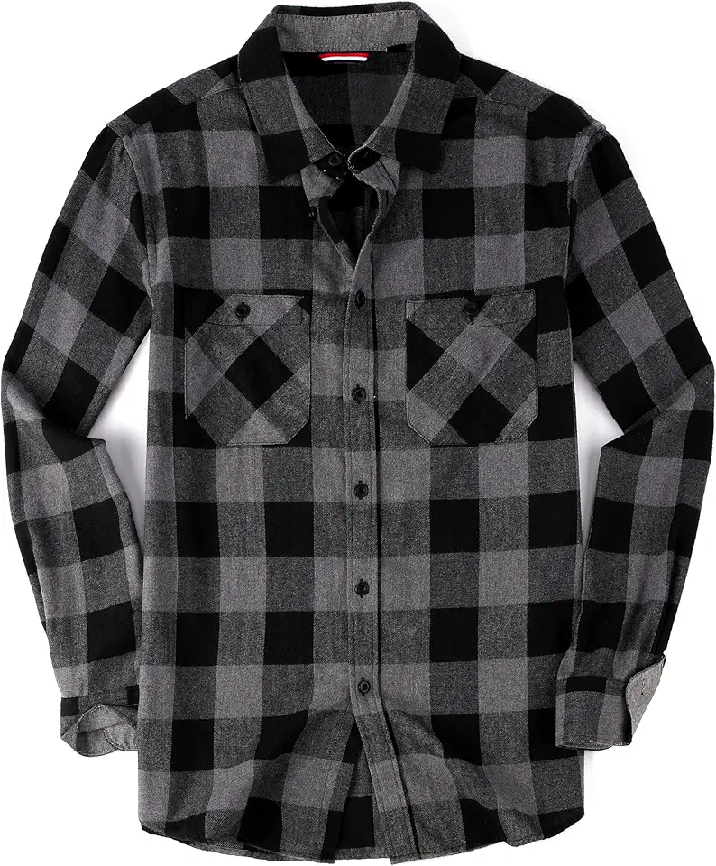 Flannel Shirt for Men Button Down Regular Fit Mens Flannel Shirt Long Sleeve Casual Plaid Flannel Shirt