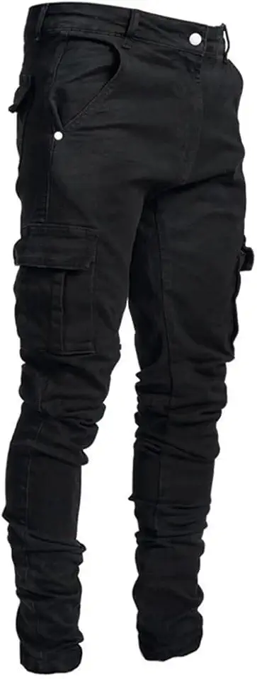 Men's Casual Stylish Straight Slim Fit Jeans Young Hiphop Skinny Denim Pants