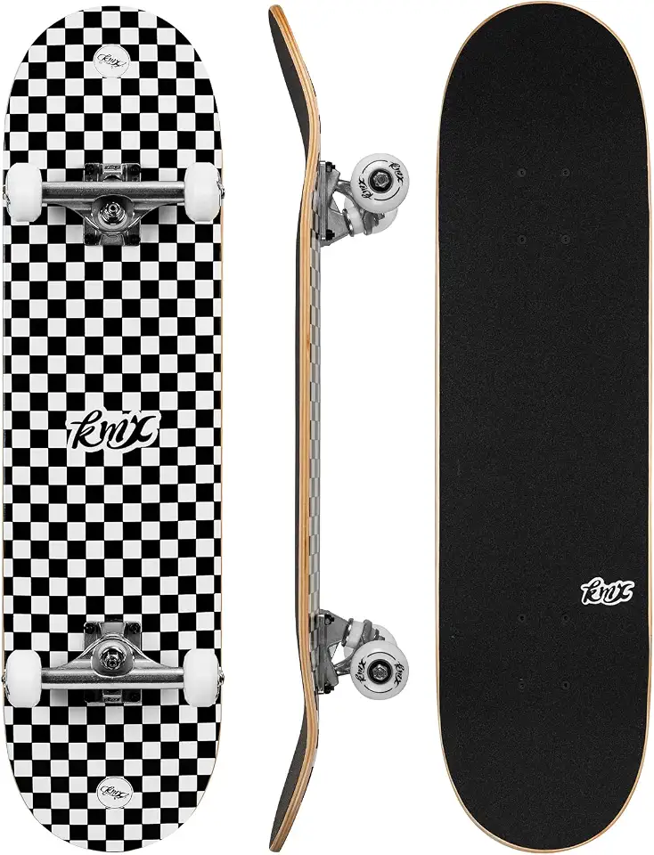 KMX Complete Beginner Skateboard with Cool Graphic + Skate Tool