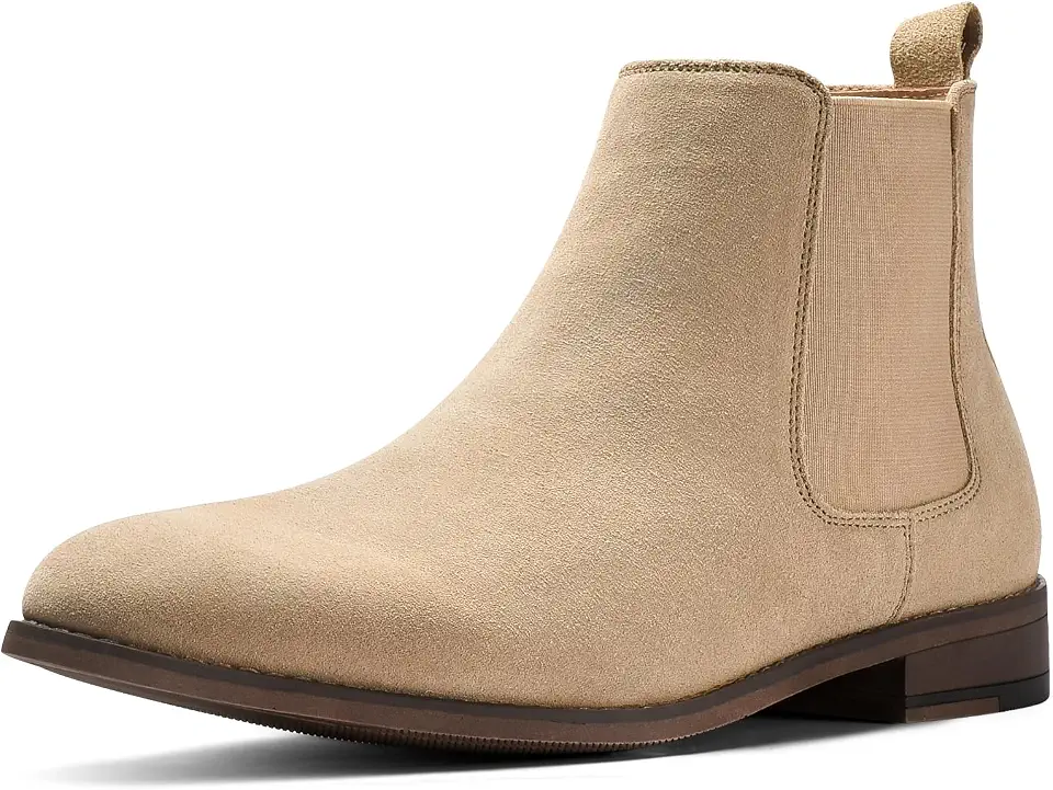 CGRRBW Men's Chelsea Boots Suede Leather Casual Boots for Men