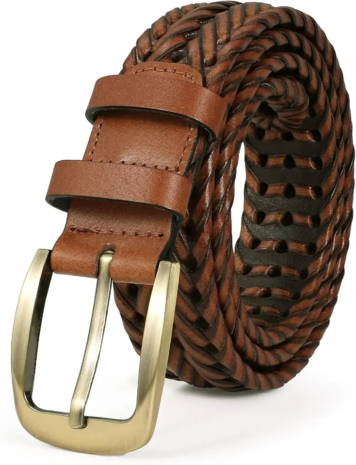 BELTROAD Braided Leather Belt for Men Casual Jeans Golf Men's belts leather