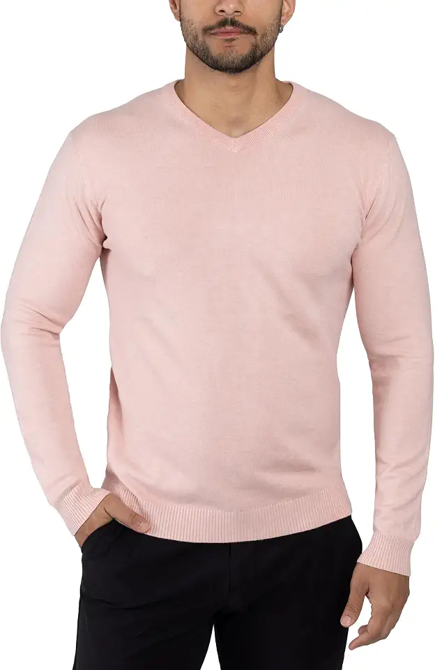 X RAY Mens V Neck Sweater, Basic Slim Fit Pullover, V-Neck Dress Sweater for Men Fall Winter (Available in Big & Tall)