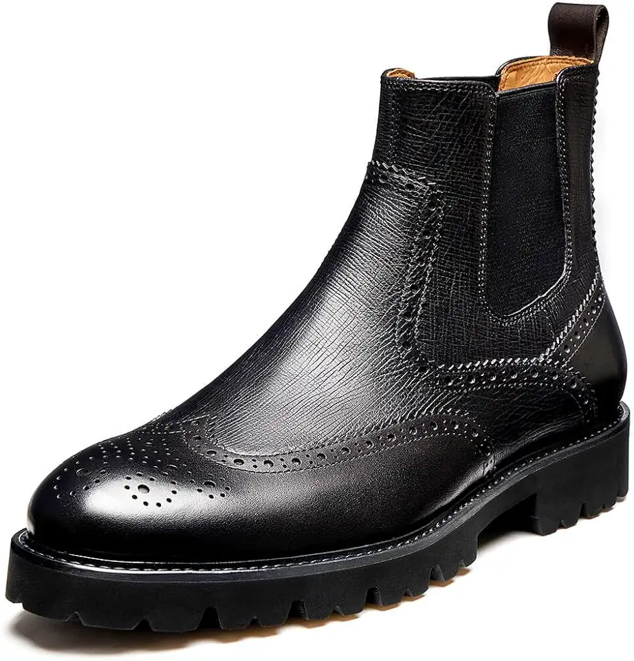 Men's Chelsea Boots Wingtip Leather Dress Boots