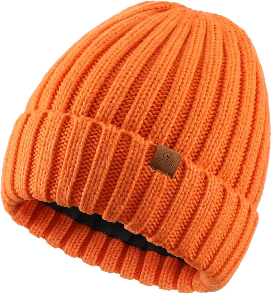 Global Recycled Standard Home Prefer Mens Winter Hat Wool Fleece Lined Knit Beanie Hat Warm Stocking Caps