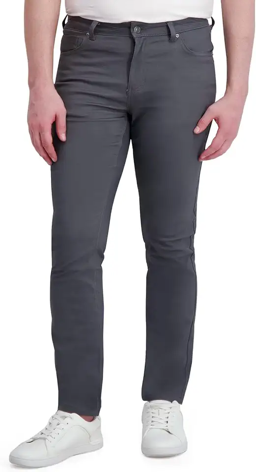 Men's Slim Fit Charcoal Grey Chino Pants