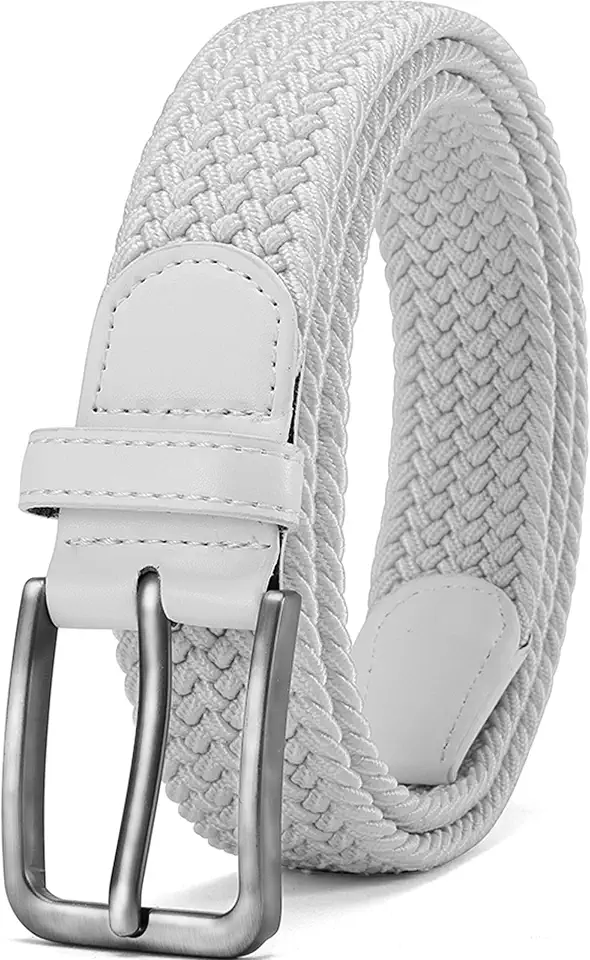 DOOPAI Men’s Braided Stretch Belt, 1 3/8" Wide, Adjustable No-Hole