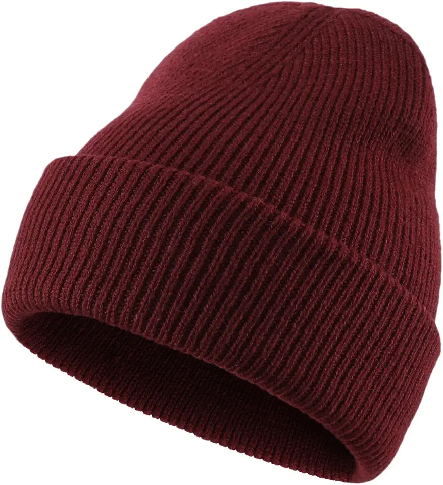 Global Recycled Standard Home Prefer Mens Winter Hats Thick Knit Cuff Beanie Cap Warm Stocking Beanie Hat for Men Women Hunting Fishing Gardening