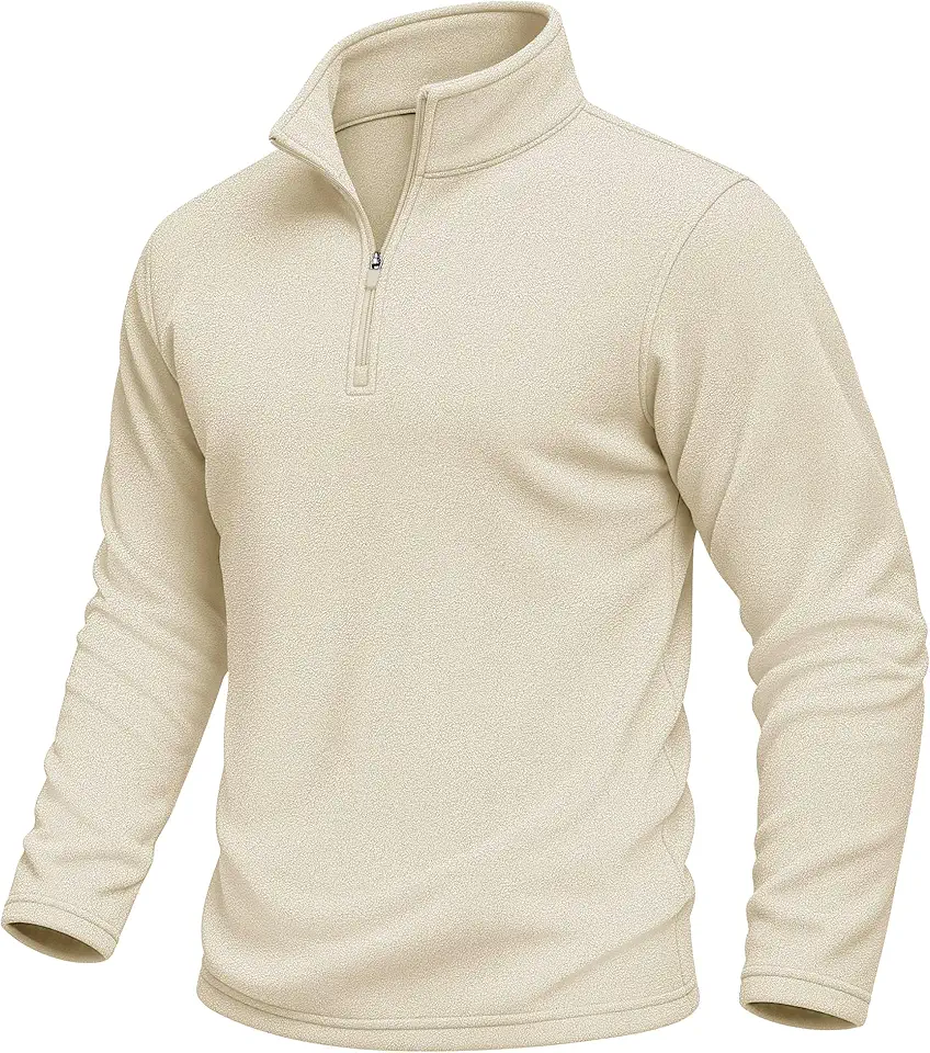 MAGCOMSEN Mens Quarter Zip Pullover Fleece Long Sleeve Warm Sweatshirt
