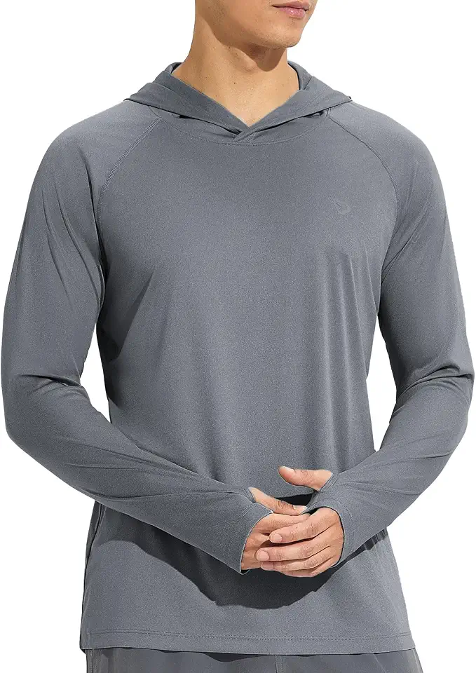 baleaf Mens Fishing Sun Shirts Long Sleeve Rash Guard Hoodies