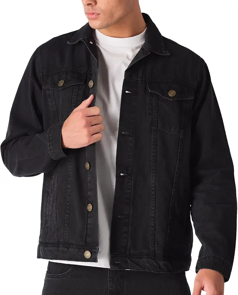 JMOJO Jean Jacket Men - Regular Fit Mens Denim Jacket Western Style