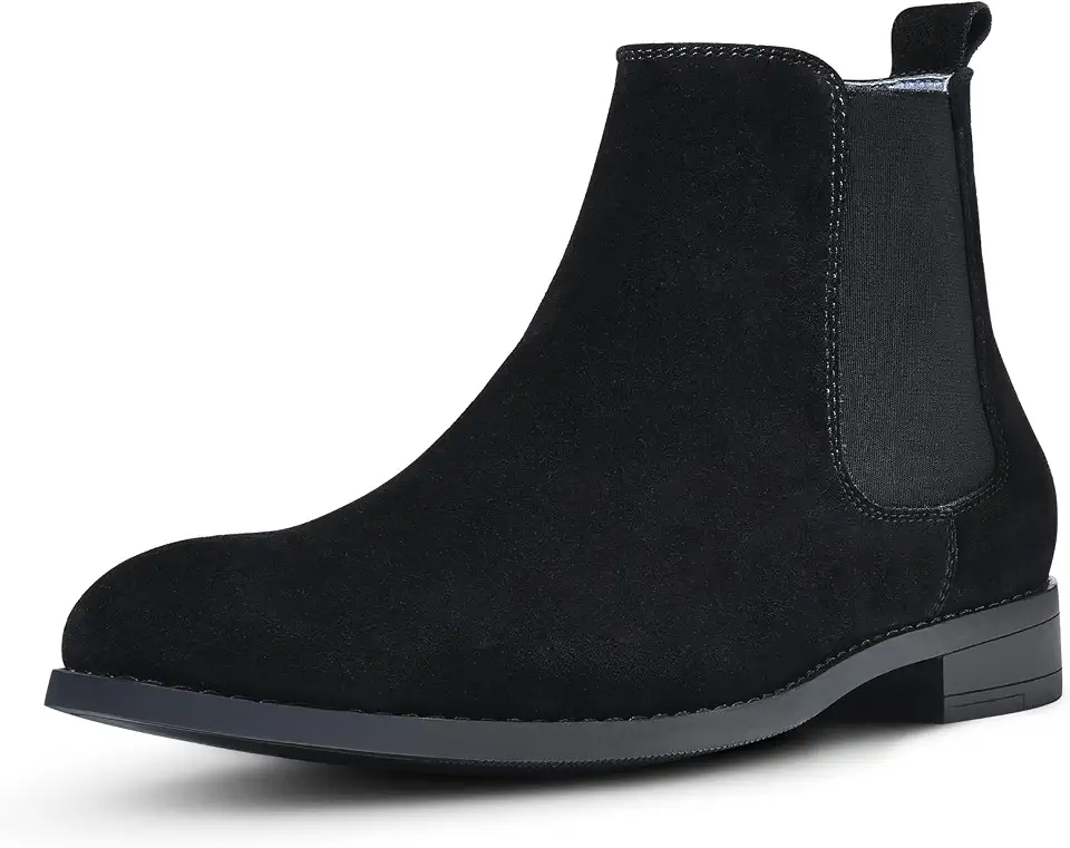 CGRRBW Men's Chelsea Boots Suede Leather Casual Boots for Men