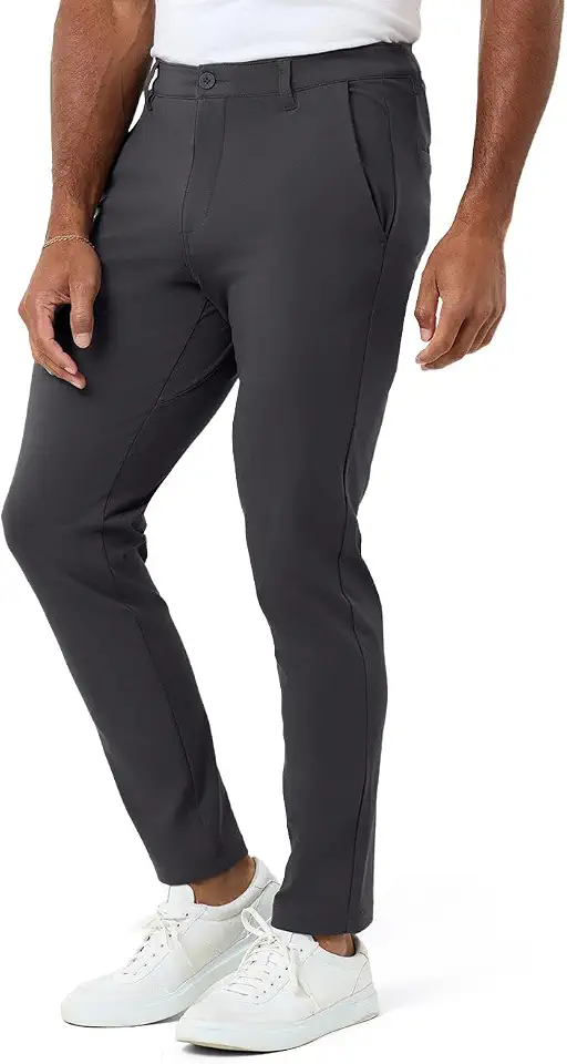 Casual Pants for Men Slim Fit Stretch Chino Tech Travel Pants Tapered