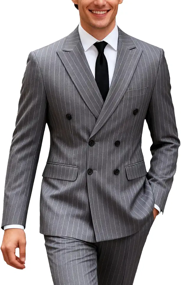 UNINUKOO Men's Suit Slim Fit 2 Piece Floral Paisley Wedding Tuxedo Set