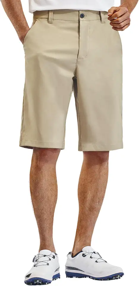 PULI Men's Golf Shorts 10/12 Inch Inseam Quick Dry Breathable Lightweight