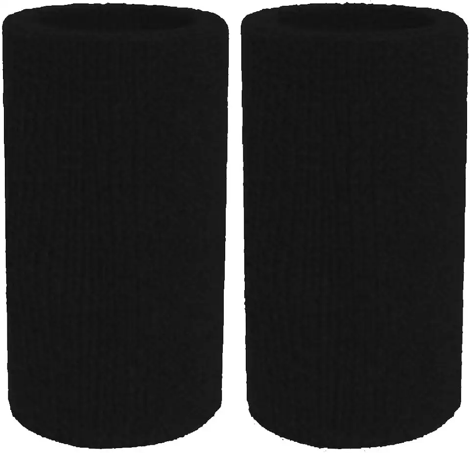 Sweatbands Sports Wristbands for Men and Women - 6 inch Elastic Athletic Wrist Bands for Tennis, Basketball, Running, Working Out