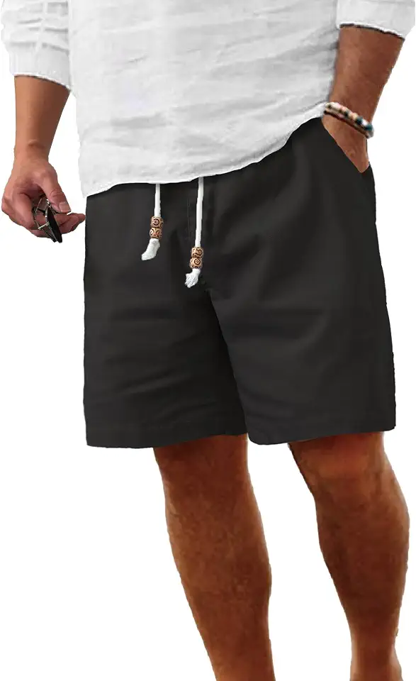 Men's Relaxed Fit Black Shorts