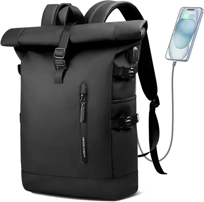 Rolltop Backpack, 15.6 Inch Waterproof Laptop Backpack