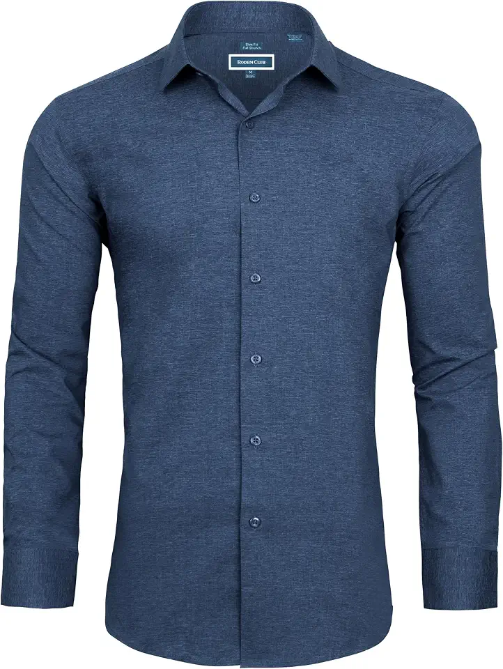 Men's Blue Chambray Button Down Shirt